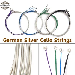 10 set ((A-D-G-C)) hoge kwaliteit Duits zilveren cellosnaren 4/4 3/4 1/2 1/4, cello onderdelen en accessoires
