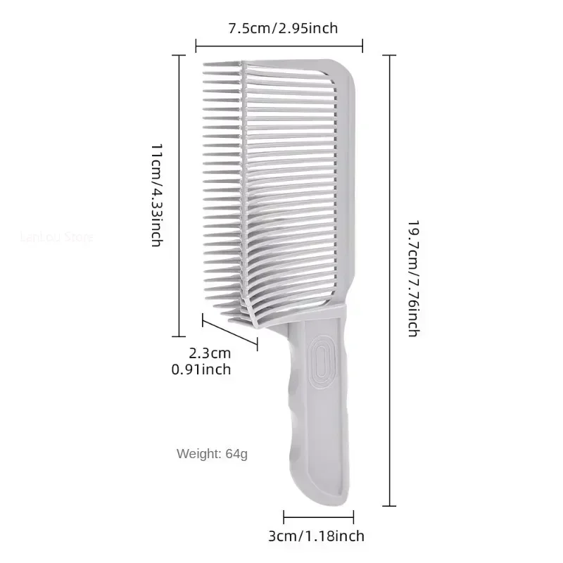 Fading Comb Professional Barber Clipper Blending Flat Top Hair Cutting Comb For Men Heat Resistant Fade Brush Barber Accessories