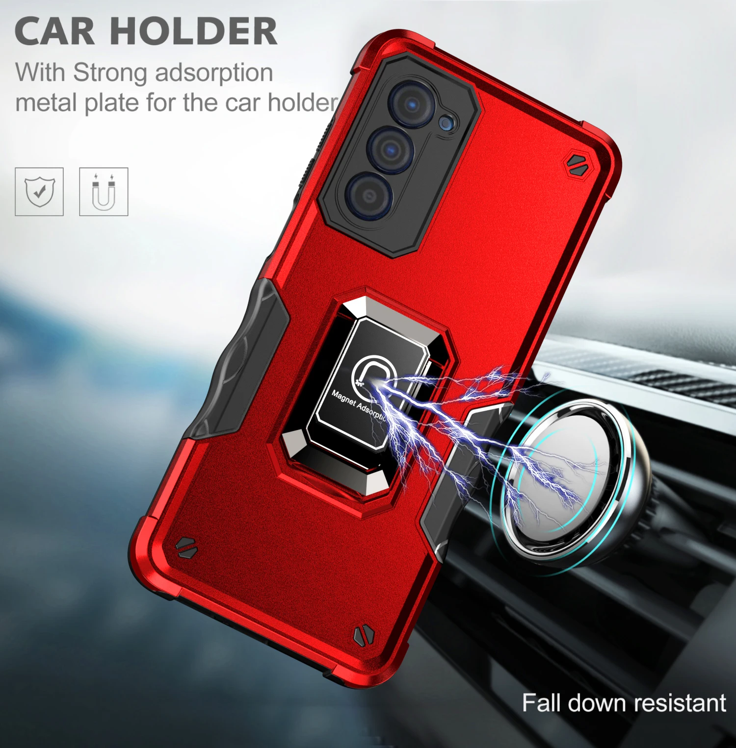 Armor Shockproof Case for Motorola G 5G 2022 G PURE POWER  Ring Stand Luxury Hard Phone Cover for MOTO G STYLUS 2021 2022 4G 5G