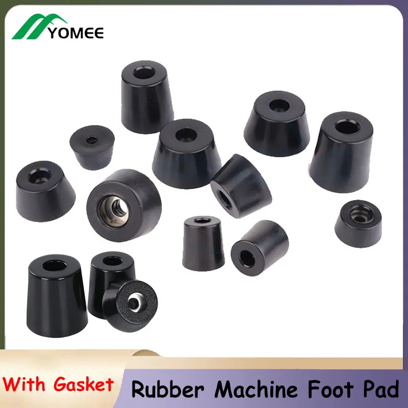 1/2/4/8/12/16/20Pcs Foot Pad Black Rubber Tips Table Box Speaker Furniture Leg Shock Stand Absorber Non-slip With Gasket