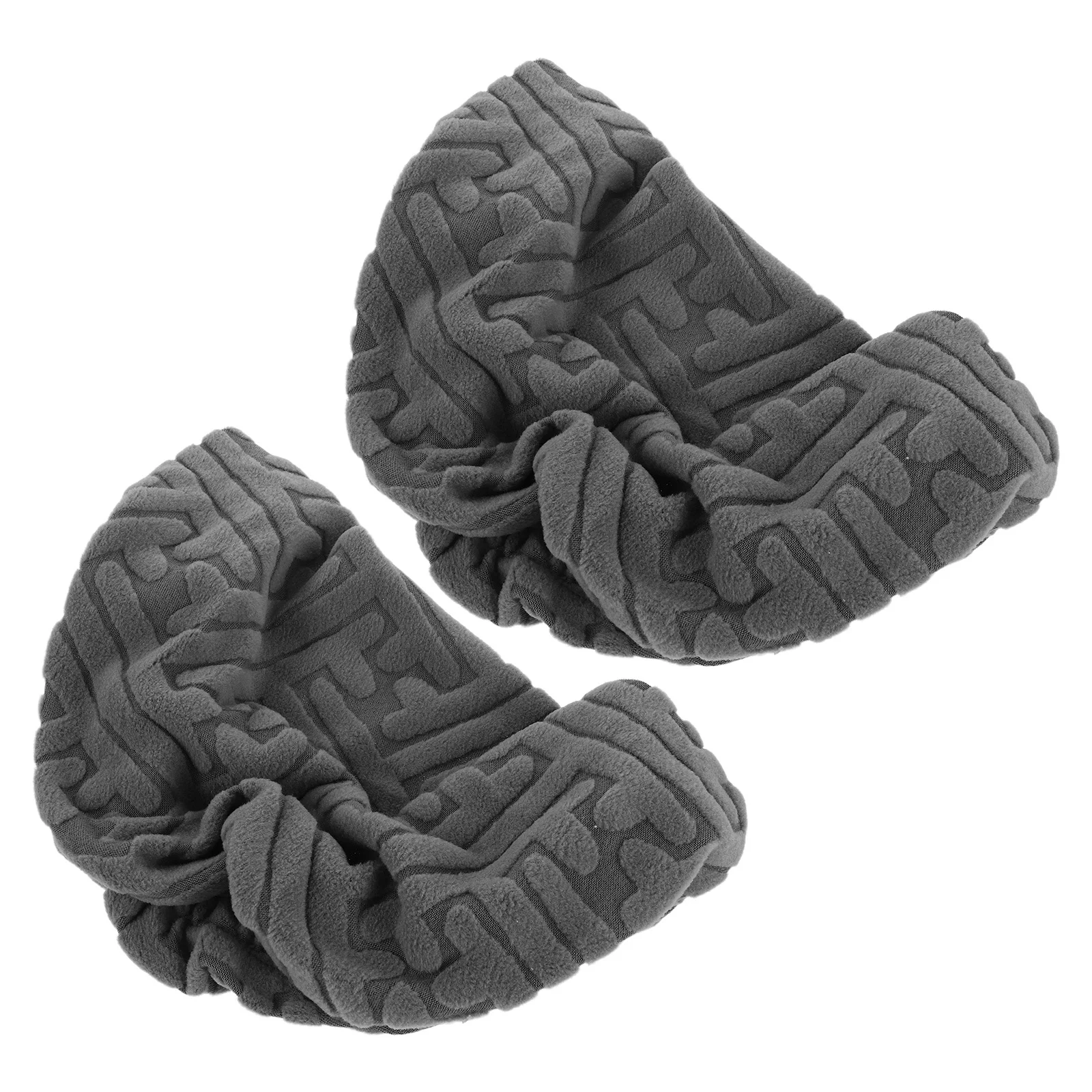 

2Pcs Round Cushion Covers Grey Stretchy Seat Slipcovers for Bar Chair 37-48Cm Dining Room Living Area Protective Cover