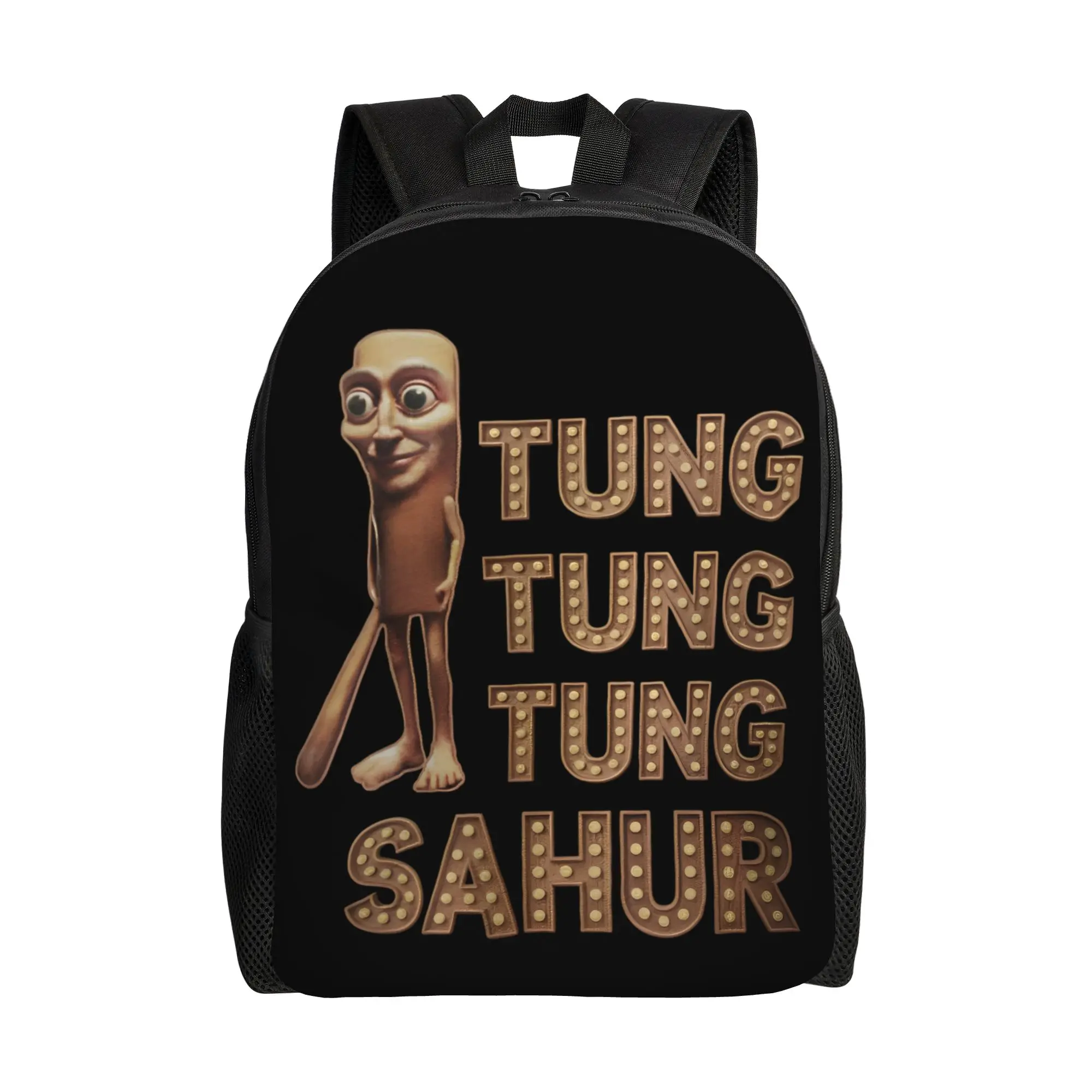 

Рюкзак Tung Tung Tung Sahur: Классический, легкий, для старшей школы и бизнеса, с итальянским мемом Brainrot, повседневный, для колледжа, холщовый.