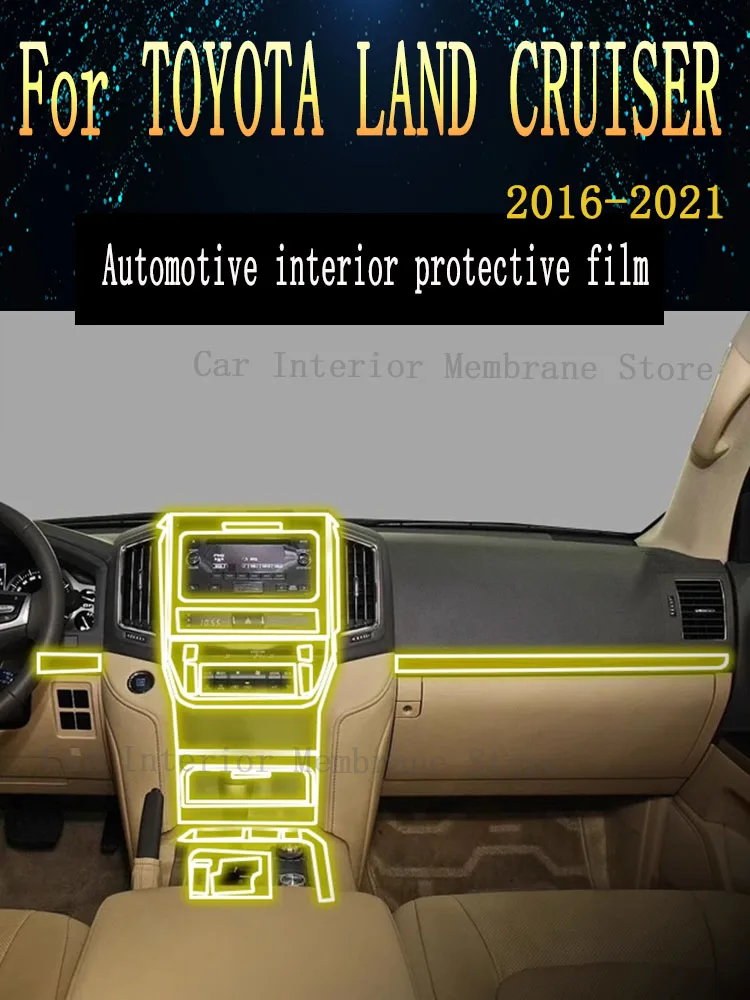 

For TOYOTA LAND CRUISER 2016-2021 Gearbox Panel Navigation Screen Automotive Interior TPU Protective Film Cover Anti-Scratch