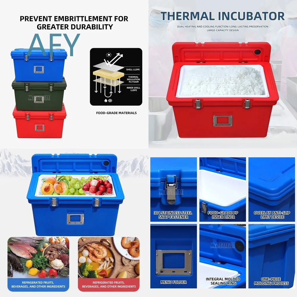 31L Insulated Food Storage Box for Meal Prep Cooked Food Refrigerated Transport Portable Lunch Container Thermal Cooler Bag