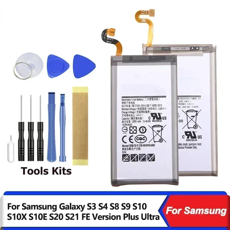 DIXSG-EB-BG973ABU EB-BG975ABU EB-BG980ABY Battery for Samsung Galaxy S3 S4 S8 S9 S10 S10X S10E S20 S21 FE Version Plus Ultra New