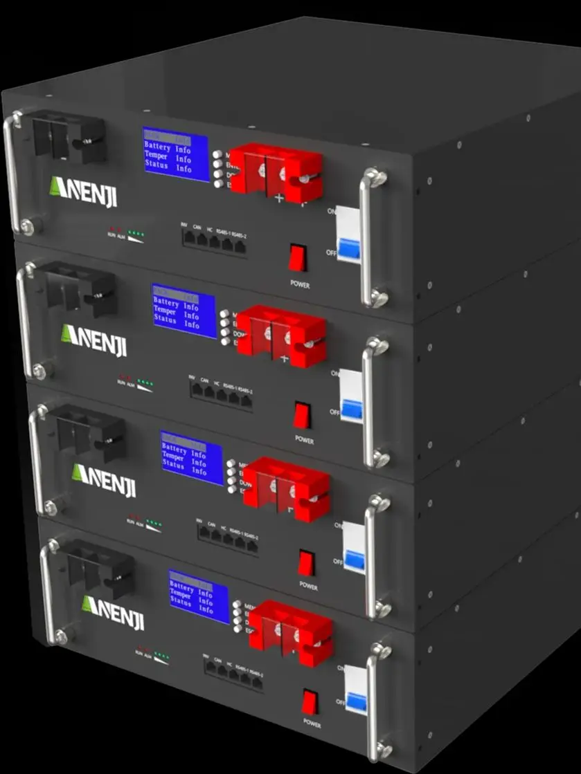 ANENJI 51,2V 100Ah 5kWh Rack-montierter LiFePO4-Akku 6000+ Zyklen Eingebautes BMS RS485/CAN Parallelschaltung für Heim-Solarsysteme