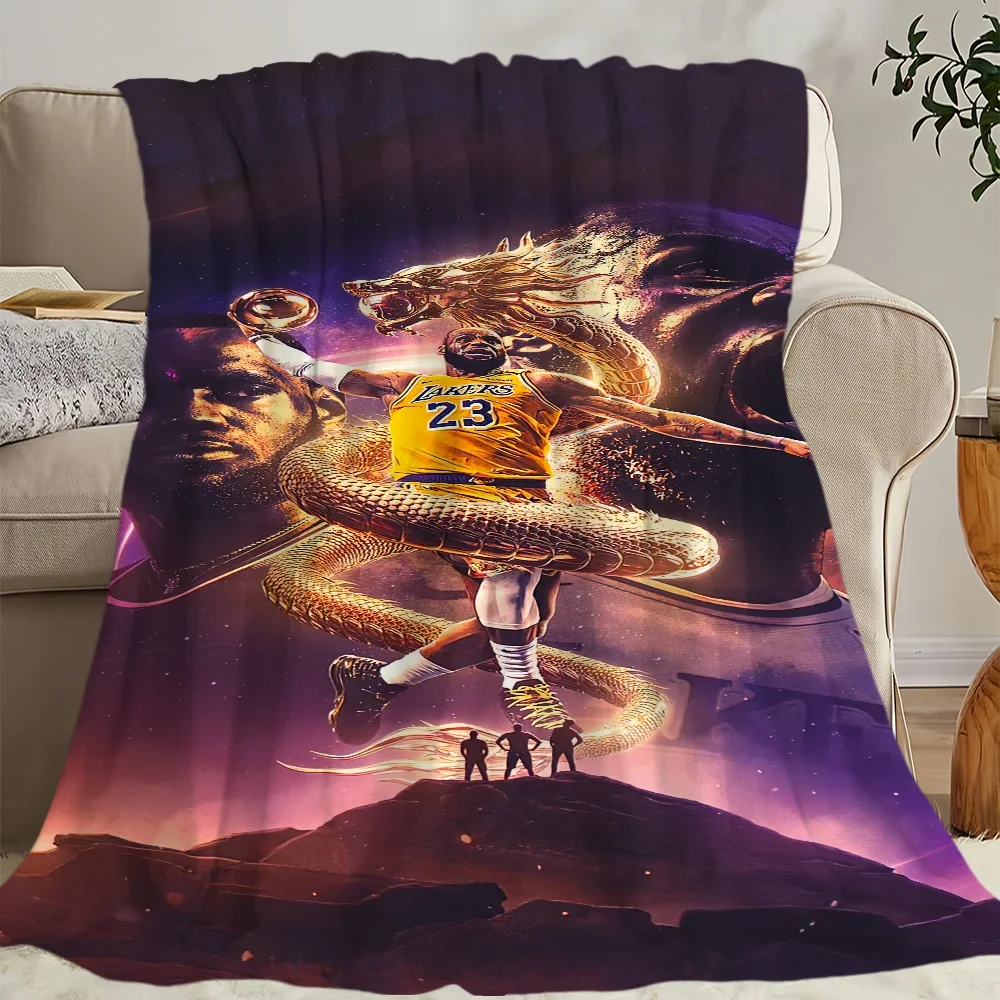 Basketball Star L-Lebron J-James Blanket Comfortable soft sofa living room bed bedroom blanket suitable for travel and gifts