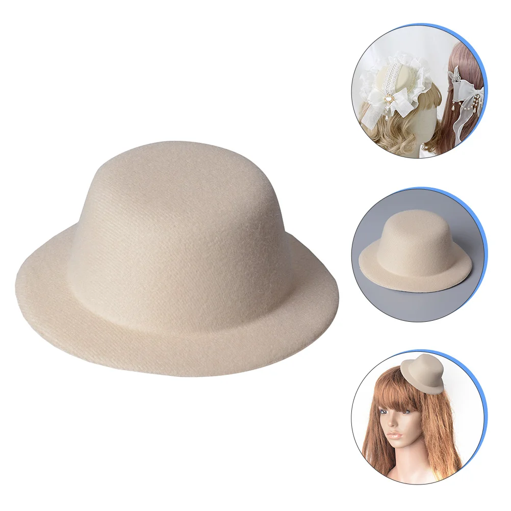 

4Pcs Plain Hat DIY Craft Accessory Small Tops Hat for Hairpins Barrettes Decor Cap Sewing Decoration Gift Box Ornament