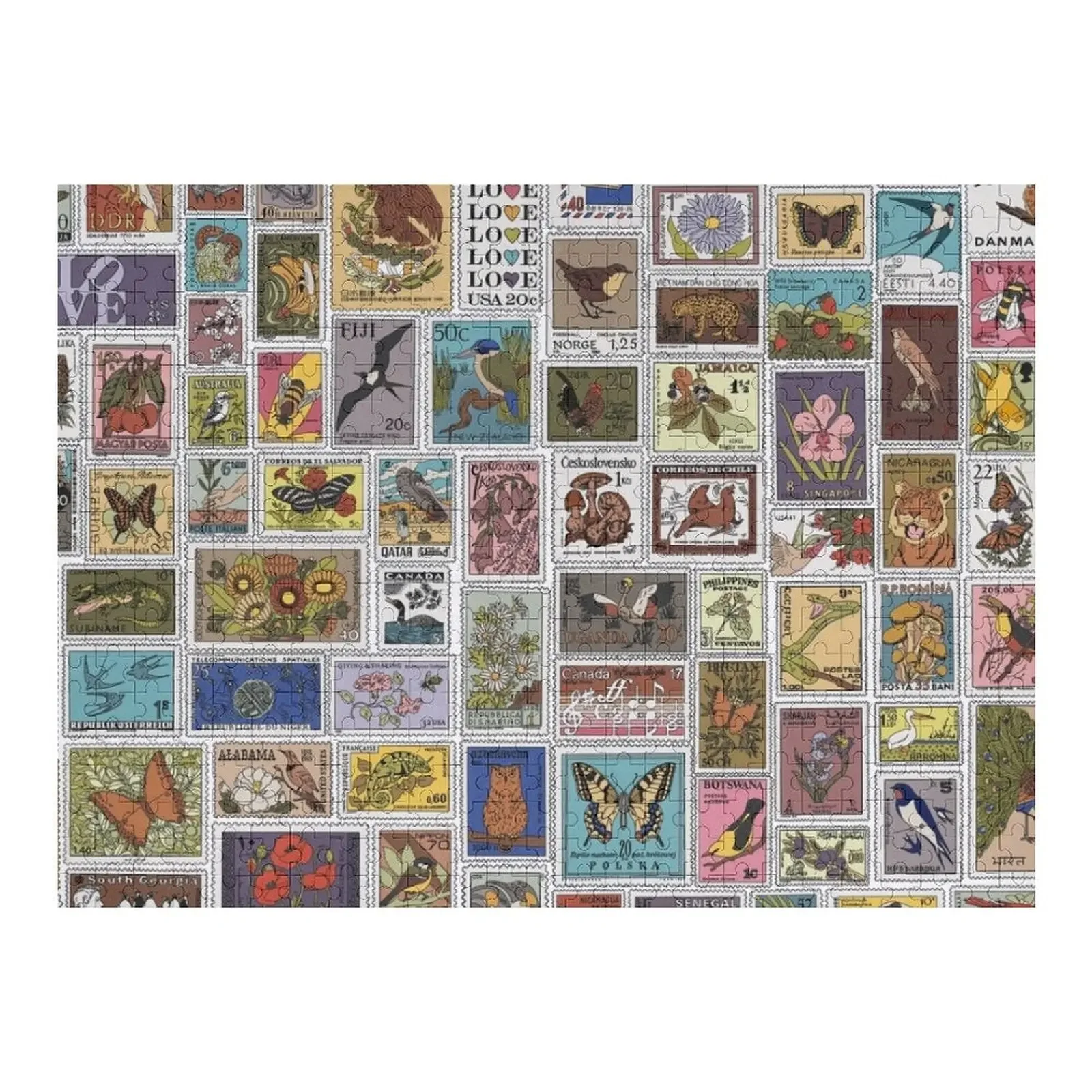 

Vintage Stamps II Jigsaw Puzzle Personalized Gift Custom Gifts Picture Customized Photo Puzzle