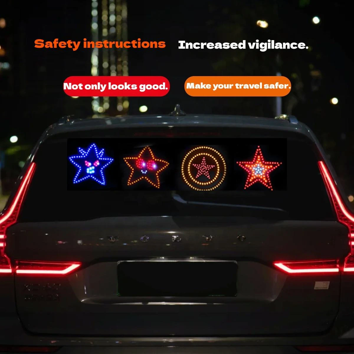 New Hot Seller DIY Car Window Neon Five-pointed Star Aluminum Interior Lighting Modification with USB Port 12V