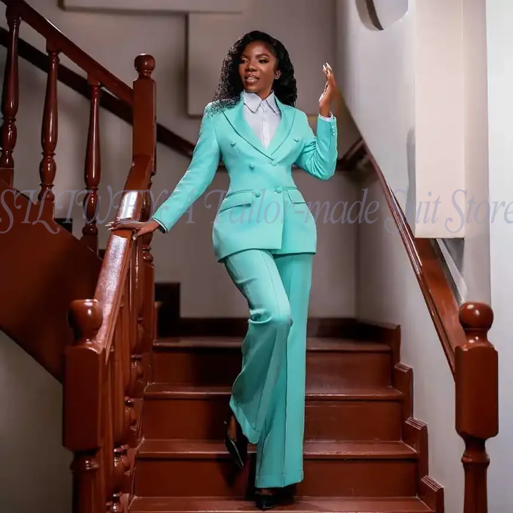 

Elegant Office Lady Business Suit Set Blazers Stylish New Women's Clothing Suit Jacket Casual Pants Set Wide Leg Suit Pants