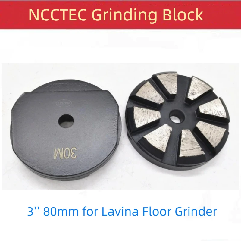 

[for Lavina Floor Grinder] 6pcs 3'' 80mm Diamond Concrete Grinding Polishing Puck Block Wheel Pad Disc Tool with 8 Segments