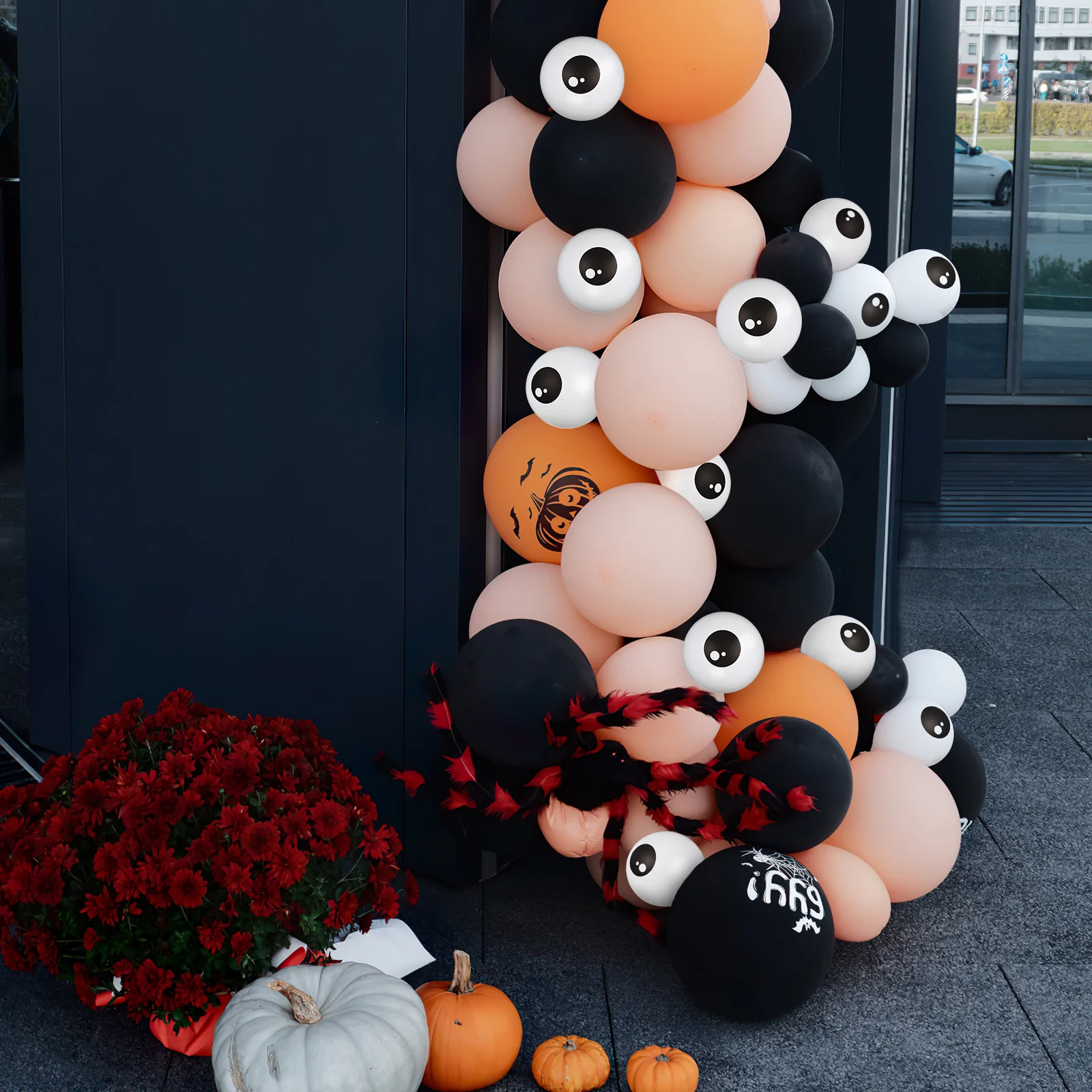 100 Pcs Halloween Eyeball Latex Balloons Window Decorations Arch Kit Party Funny Large Emulsion Charm