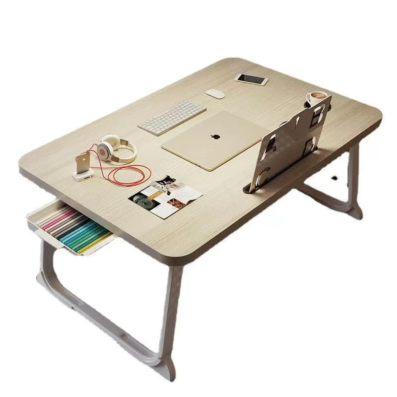 Foldable Bedside Small Table – Bay Window Study Desk, Dormitory Laptop Table, Lazy Person’s Desk for Home & Dorm Use image 6