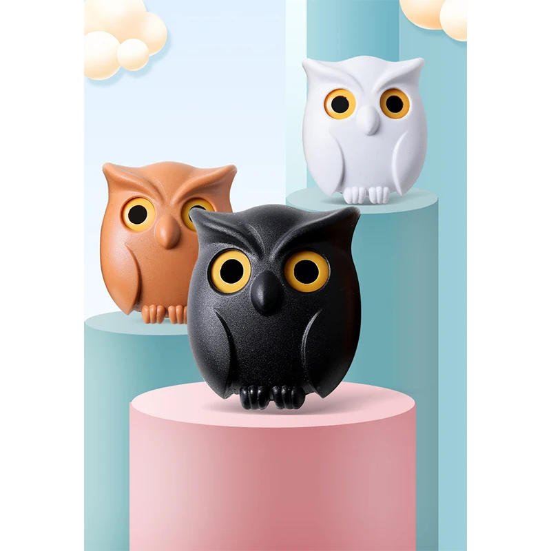 Owl Shape Key Hooks Eye-opening Hooks Magnetic Key Hooks Kitchen Storage Wall Hooks Home Decoration