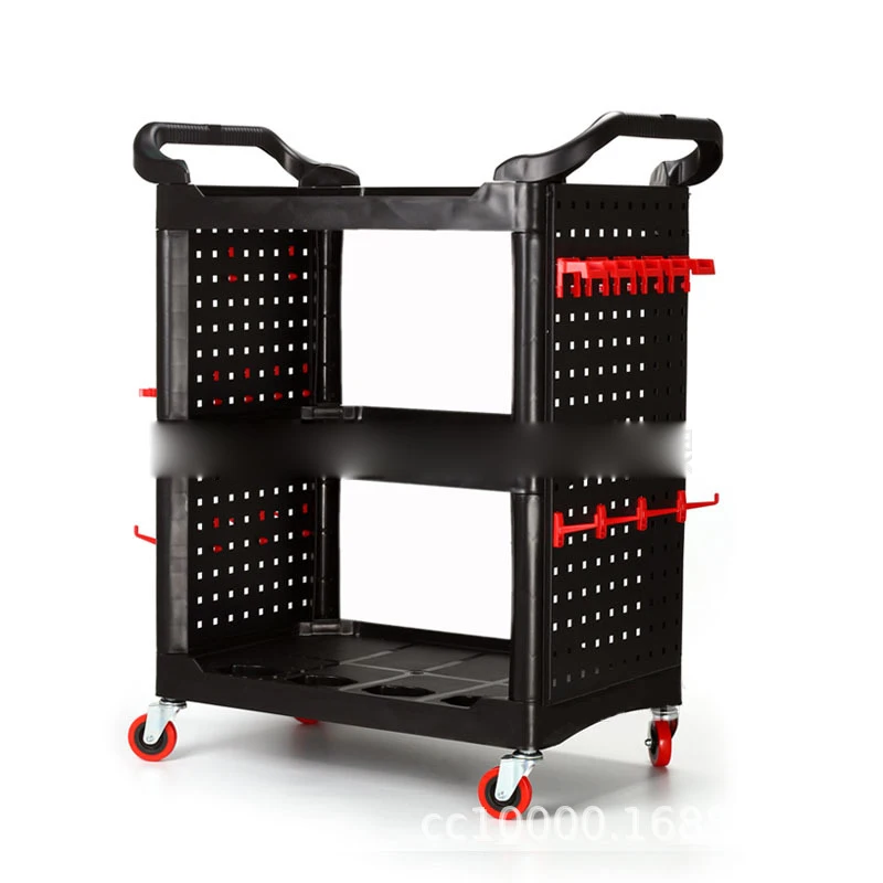 Multifunction Car Beauty Tools Removable Cart Polishing And Washing Three-Layer Storage Casters Trolley  Fine Washing  Equipment