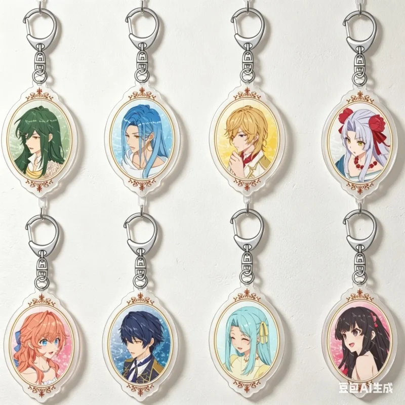 

6CM The Villainess Is Adored by the Prince of the Neighbor Kingdom key chains bag charm Fans Gifts Acrylic Pendant Keychains