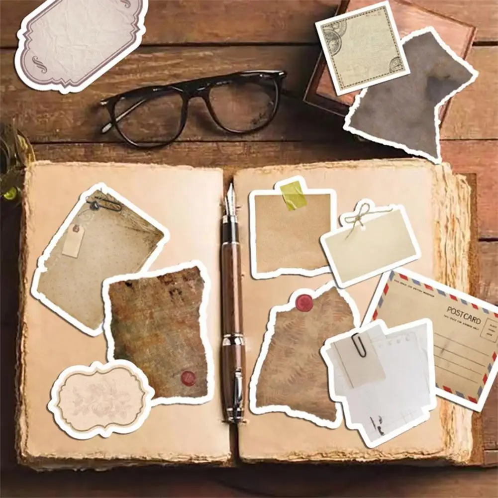 80 шт. винтажные бумажные наклейки для скрапбукинга, богатые элементы, винтажные этикетки для письма, журналы, планировщики, альбомы для коллажей, наклейки для этикеток