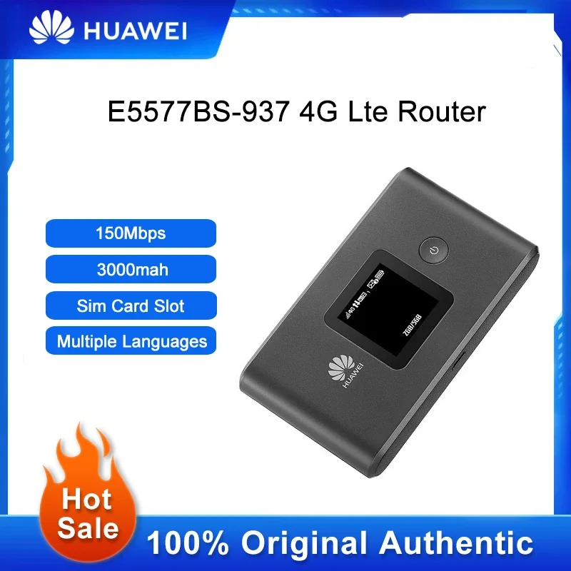 

HUAWEI E5577BS-937 4G LTE маршрутизатор беспроводной Wi-Fi портативный модем уличная точка доступа карманный MiFi 150 Мбит/с слот для SIM-карты повторитель 3000 мАч