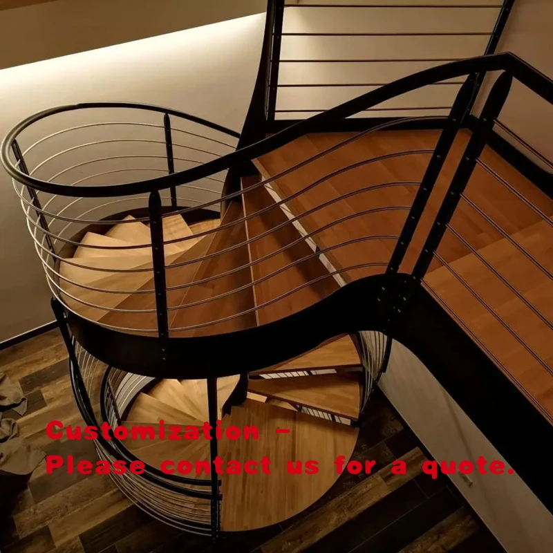 

custom.DB WoodenTread Staircase with Metal Frame & Railings: a of Modern Design and Functionality