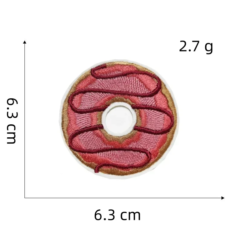 Pyszny pączek haftowana naszywka na odzież DIY dekoracje kolorowe pączki aplikacje z tkaniny 3D żelazko na odznakę deserową