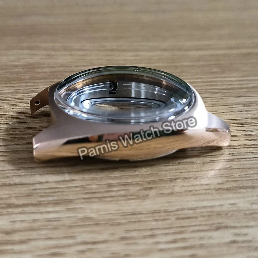 Caja de reloj de Material bronce de 37,5mm, cristal de zafiro, resistencia al agua 5ATM, compatible con movimiento automático japonés Miyota8215