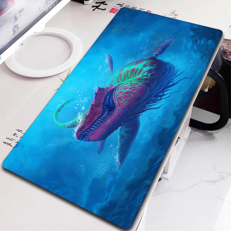 Gamer Scary Underwater Monster Mouse Pad XXL Notebook Keyboard Table Desk Mat Waterproof Mange Mousepad Anime Stuff Accessories