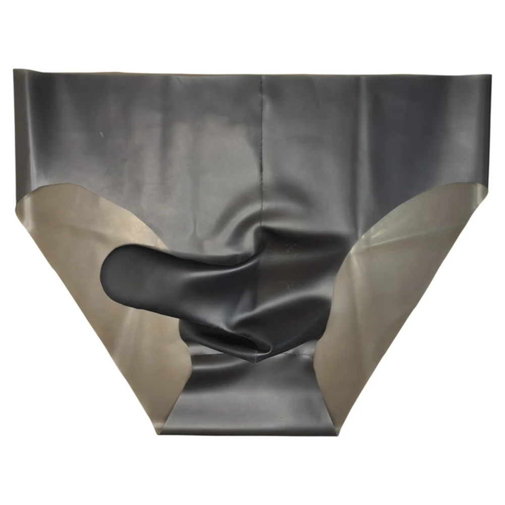 Elephant Nose Briefs Latex Underpants Latex Underpants Classic Style Erotic Underwear Low Waist Design See-Through Material
