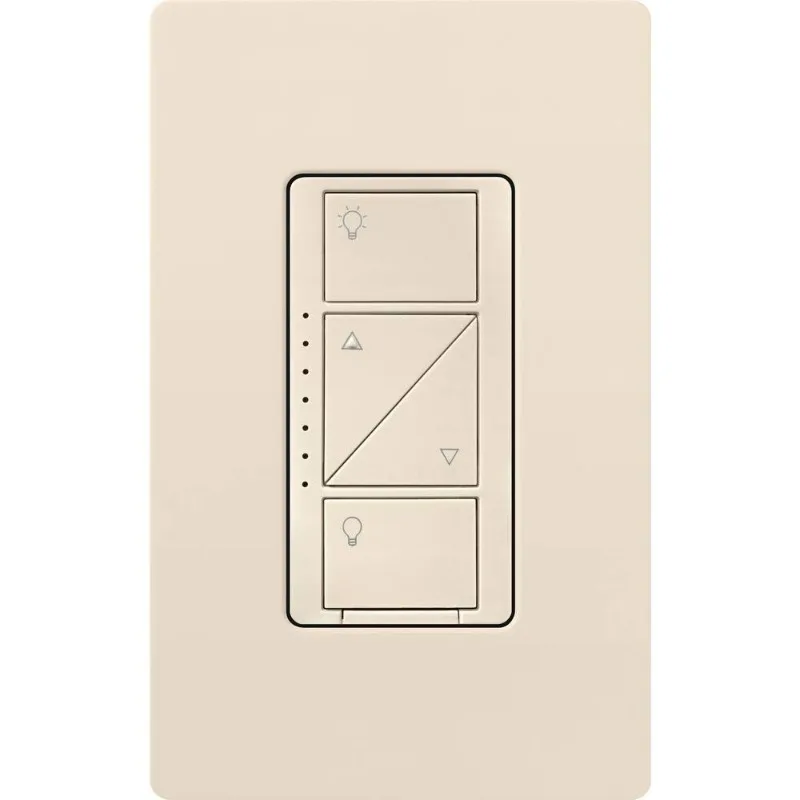 home.Caseta Smart Lighting Dimmer Switch for Wall and Ceiling Lights | PD-6WCL-LA | Light Almond (5-Pack)