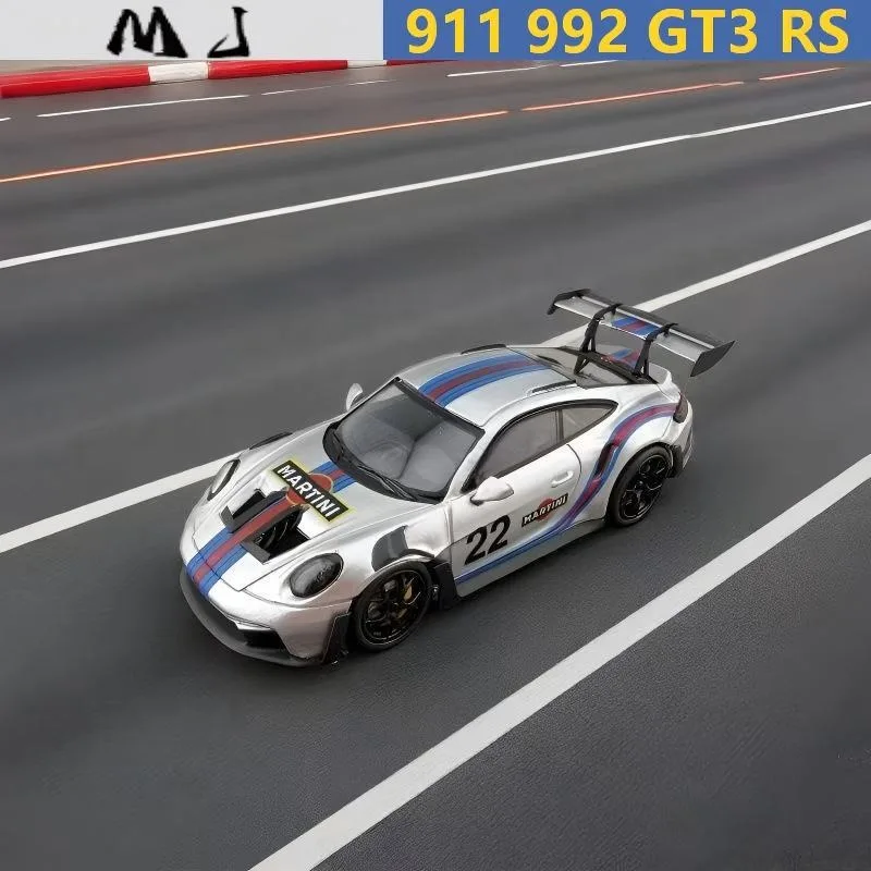 MJ 1:64 911 992 GT3 RS Alloy Die Casting Car Model Collection Model Boy Gift Christmas Gift Boy Toy