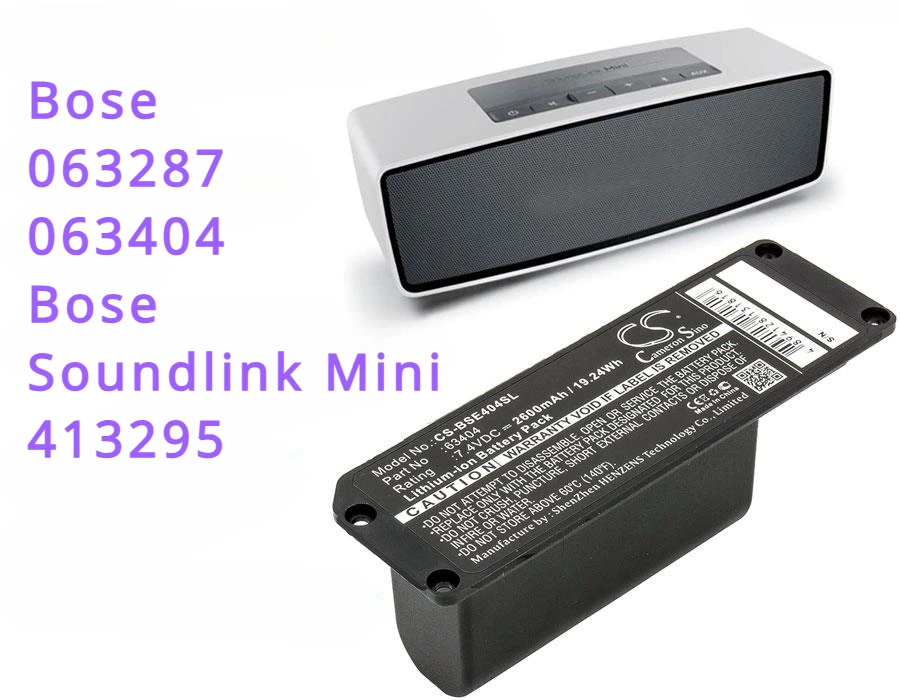 

Аккумулятор CS 2600 мАч/3400 мАч 063404 для Bose Soundlink Mini, Soundlink Mini 1, используется только для части 063404