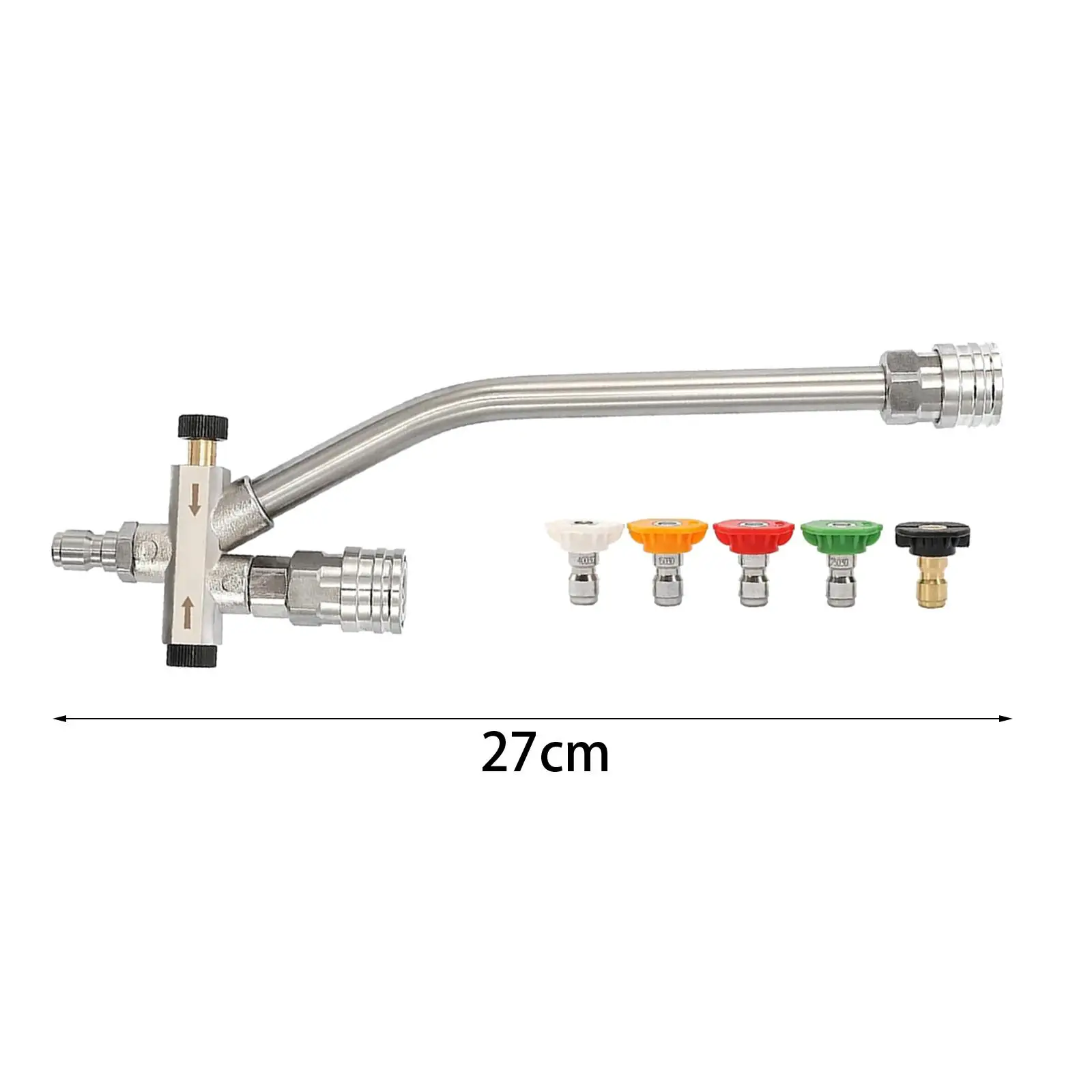 

Dual Valves Foam Spray Nozzles Adjustable Nozzle Pressure Washer Double Tip Attachment for Cleaning Driveways Washing Cars