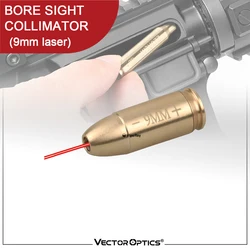 Vector Optics 9mm collimator Laser Pointer Hunting Red Light Laser Hit 9mm Dry Training Laser Sight for Airsoft Accessories