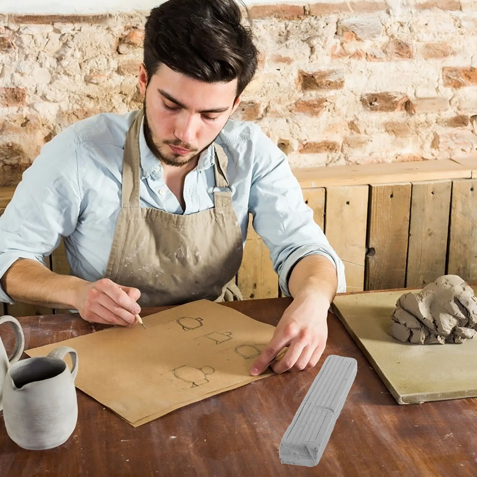 Argile à modeler douce colorée, fournitures artisanales de bricolage de sculpture sèche à l'air, jeu créatif pour adolescents, ensemble d'art en argile légère,