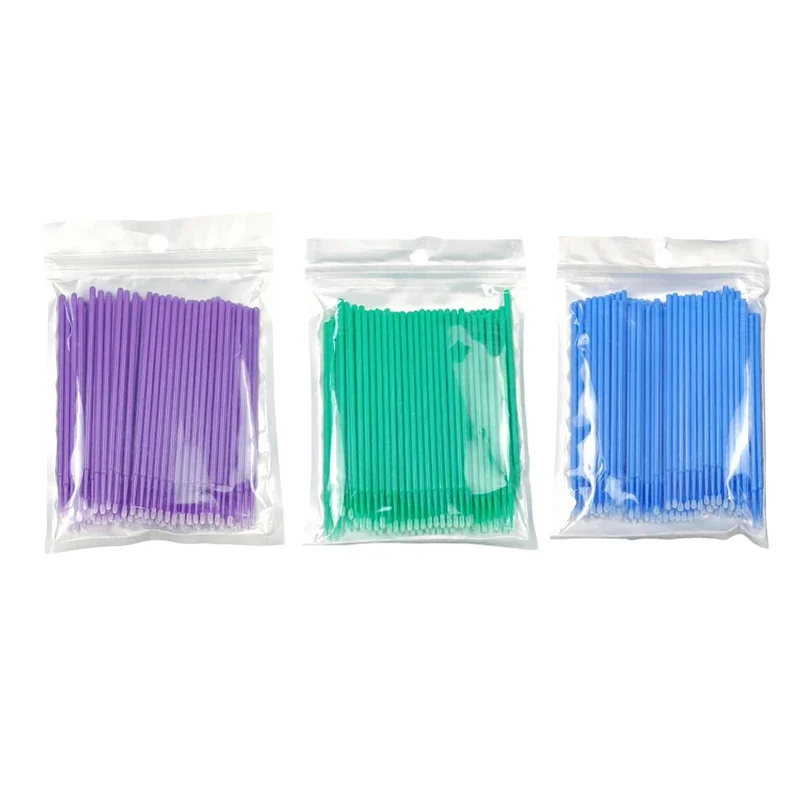 100PCS Dental Disposable Micro Applicator Brush Cotton Swab Eyelash Extension Tools makeup applicator remove tool