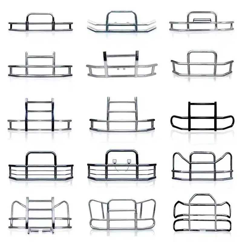 Front Bumper Heavy Duty Truck Deer Guard Fit Compatible for Kenworth T660 Peterbilt 386 Freightliner Cascadia