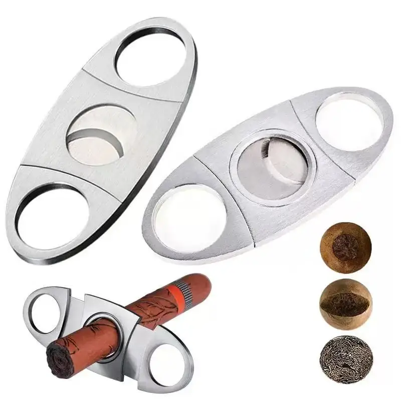 

Cigar Scissors Crusher Portable Double Edged Cigar Knife Tool Cutter Cigar Scissors