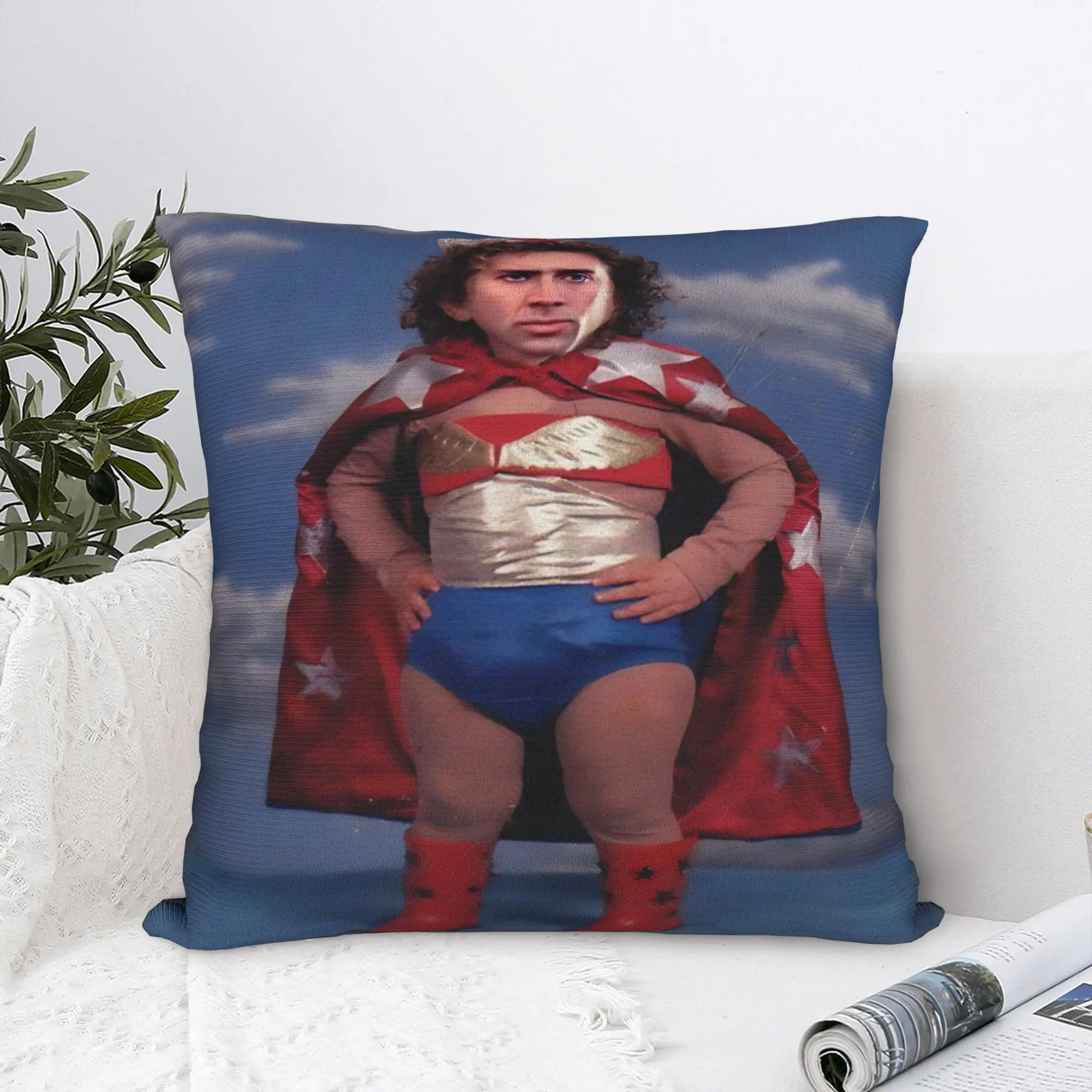 Nicolas Cage Printing Pillowcase Cushion Cover  Pillow Covers New Style Seat Decorations Zippered Multi-Size