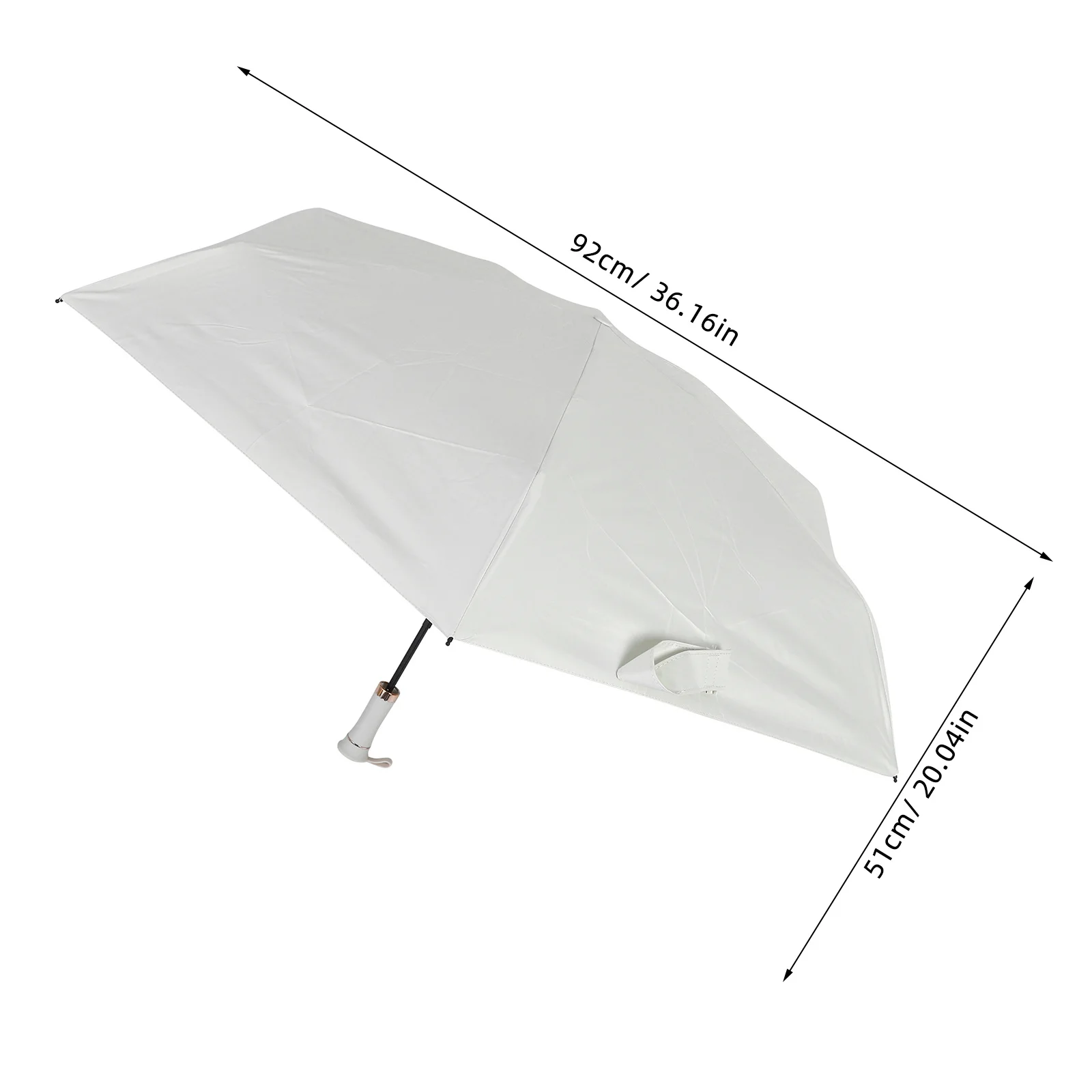 مظلة سفر صغيرة بخمسة قابلة للطي ومقبض تلسكوبي مدمج للحماية من الأشعة فوق البنفسجية ومظلة خفيفة الوزن محمولة من الشمس والمطر #3