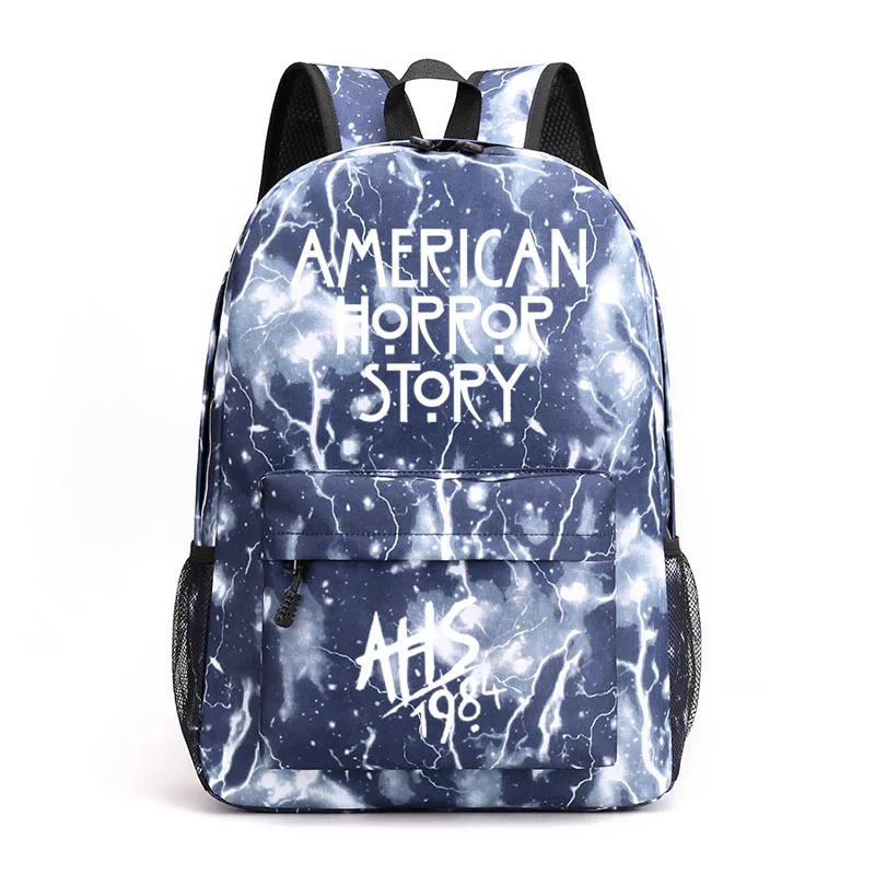 

Hip Hop Popular American Horror Story Notebook Backpacks pupil School Bags Print Oxford Waterproof Boys/Girls Laptop Backpacks