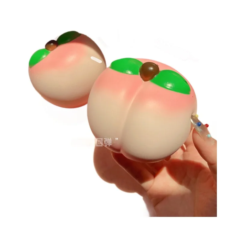 Wet Soft Cute Fruit Peach Pinch Fidget PU Slow Rebound Squeeze Toys Kids Adult Stress Relief Vent Peach Toys Squishy Fidget