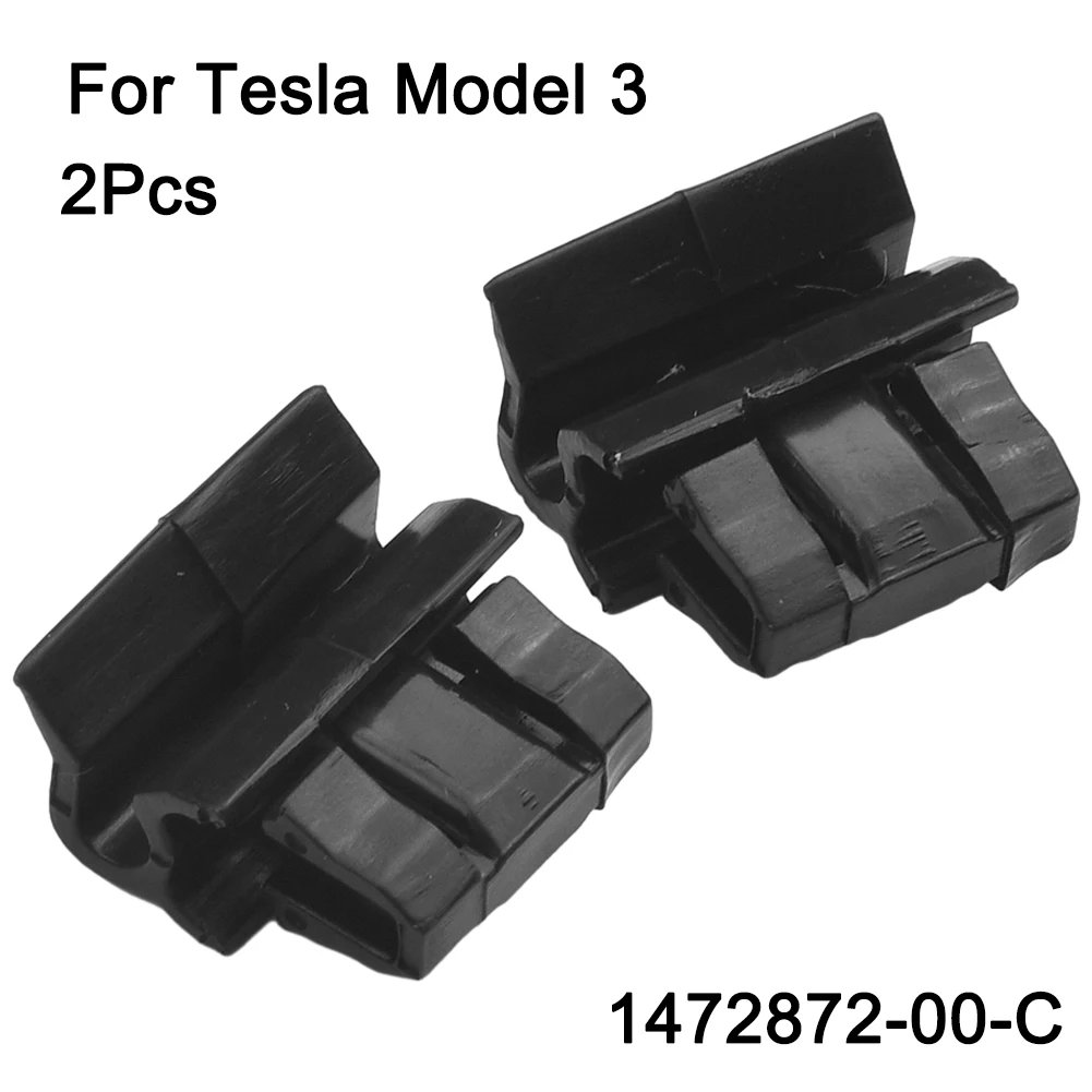 For Tesla Model 3 Front Bumper Trunk Clip 1472872-00-C 2Pc Buckle Hood Car Accessories Direct Replacement Plastic Brand New