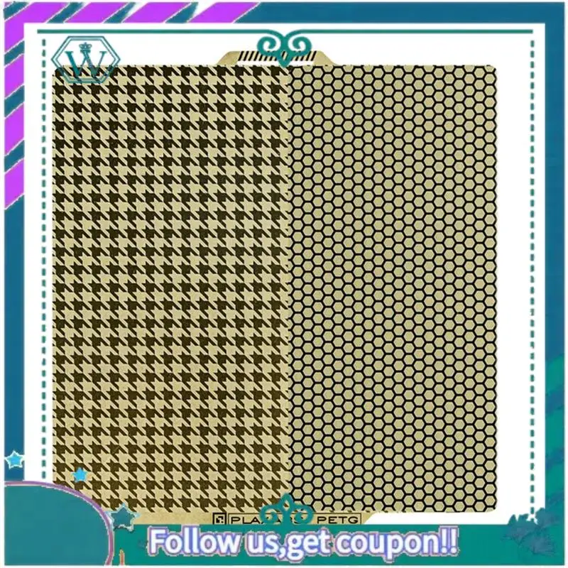 

Upgraded PEI Build Plate Upgrade Vortex Honeycomb Snowflake Sheet 257X257mm For Bambulab P1s X1c A1