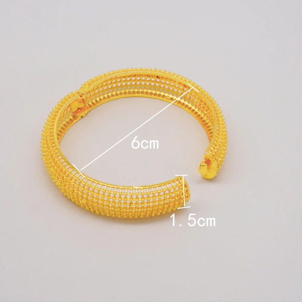 Ethiopian Jewelry Dubai Gold Color Bangles For African Women Bracelets Nigeria Charm Wedding Gifts Hawaiian Hand Jewelry