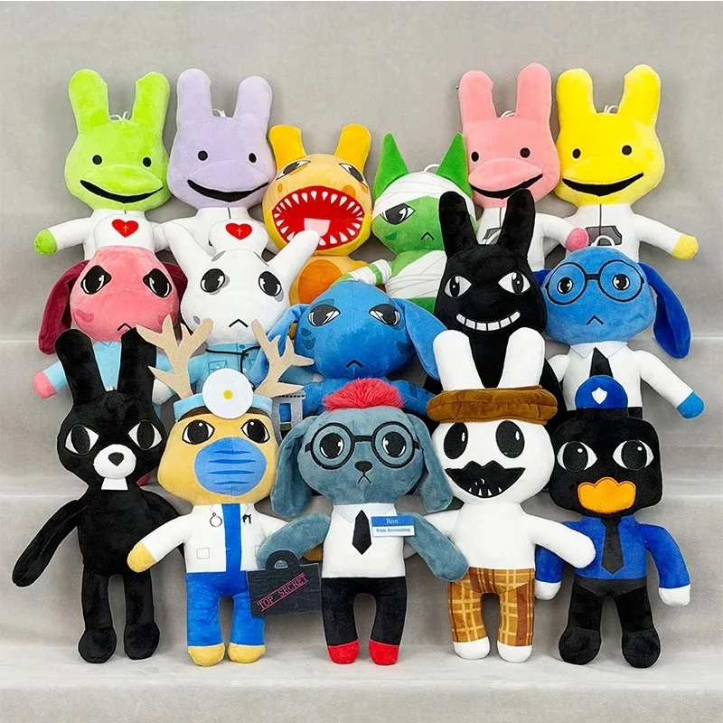 Horror Animal Hospital Plush Toy Blue Dog Soft Stuffed Cartoon Doll Collectible For Adult Fans Home Decoration ChristmasGift