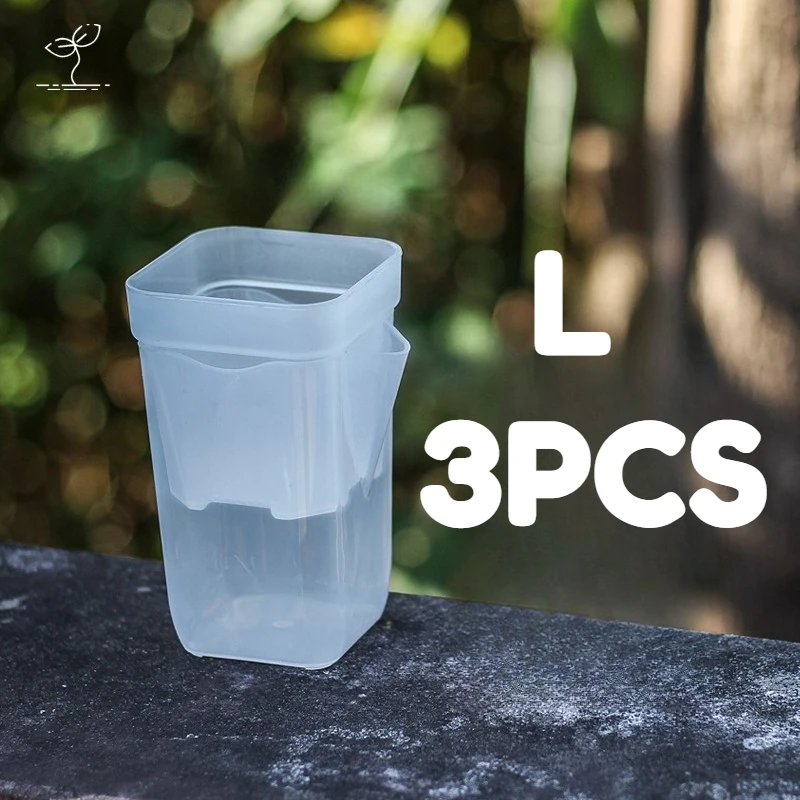 15 stuks zelfwaterende plantenpotten, mini zaailingenpotten, bloempotten, doorschijnende plastic plantenbakken, plantenvermeerderingspot met reservoir