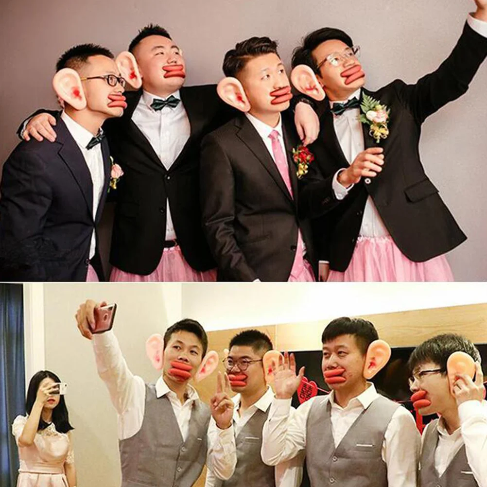 Cosplay Ears for Soft Halloween Costume Accessory Pig Props Fake Decor Emulsion