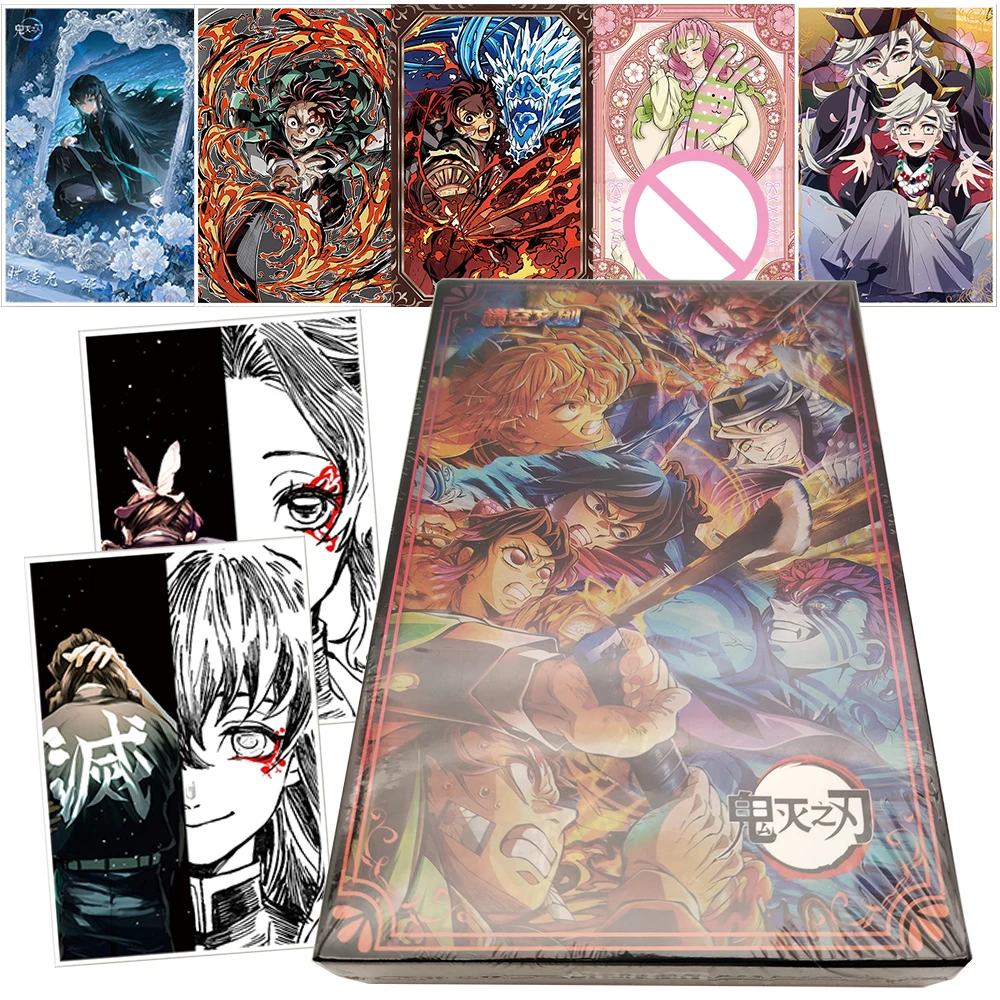 

Demon Slayer Collection Card Classic Anime Plot Card Japanese Fantasy Manga Character Limited Color Paper Card Toy Surprise Gift
