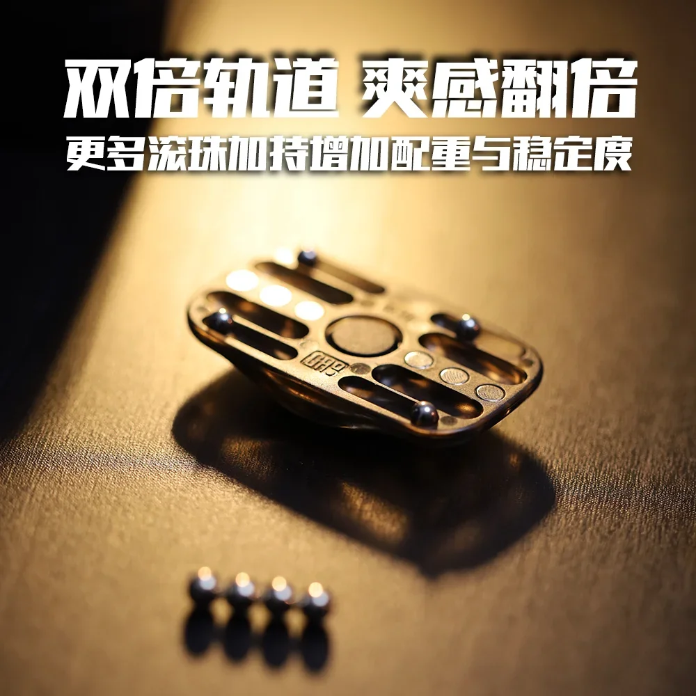 Milk Fat Nampoo Fingertip Gyroscope 2-in-1 EDC Magnetic Mechanical Brand Pushing Toy Flipping Coin Finger Rotation