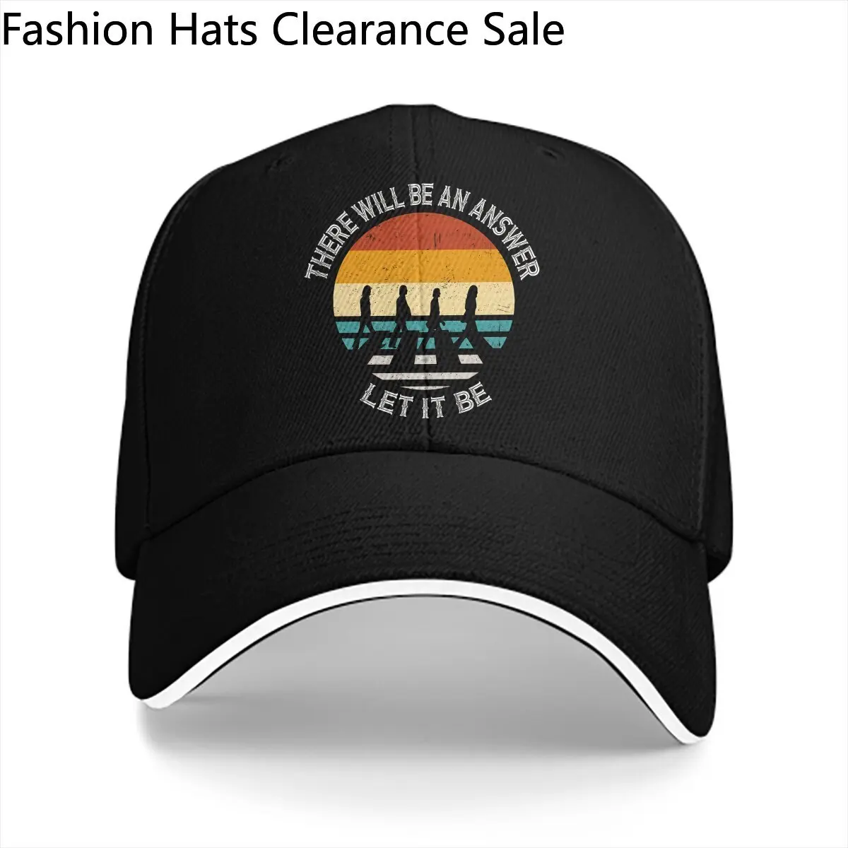 Summer Cap Sun Visor There Will Be an Answer Let it Be Hip Hop Caps Beatle Peaked Hats